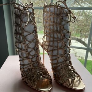 Rose Gold Sophia Webster Delphine Bootie